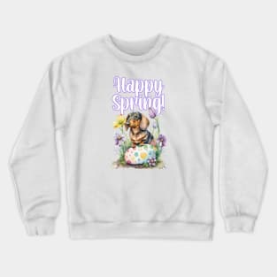 Happy Spring Dachshund Crewneck Sweatshirt